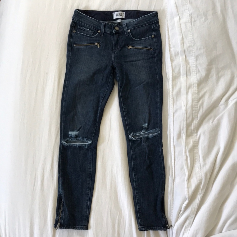 PAIGE Jane Zip Crop in Whiskers